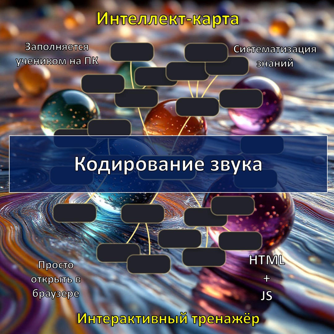 Интеллект-карта по теме «Кодирование звука», тренажёр