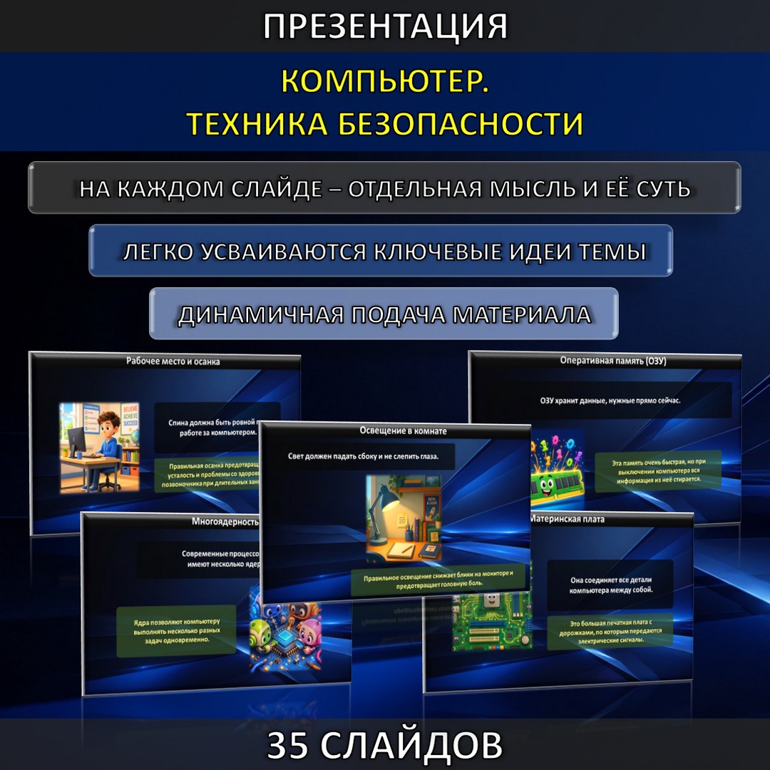 Презентация по теме «Компьютер – универсальное вычислительное устройство. Техника безопасности»