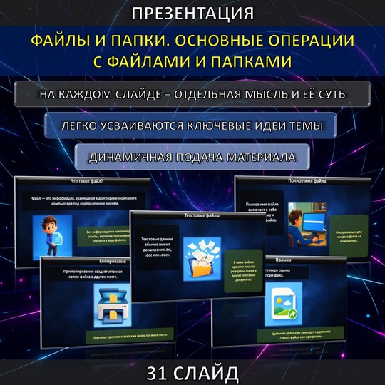 Презентация по теме «Файлы и папки. Основные операции с файлами и папками»