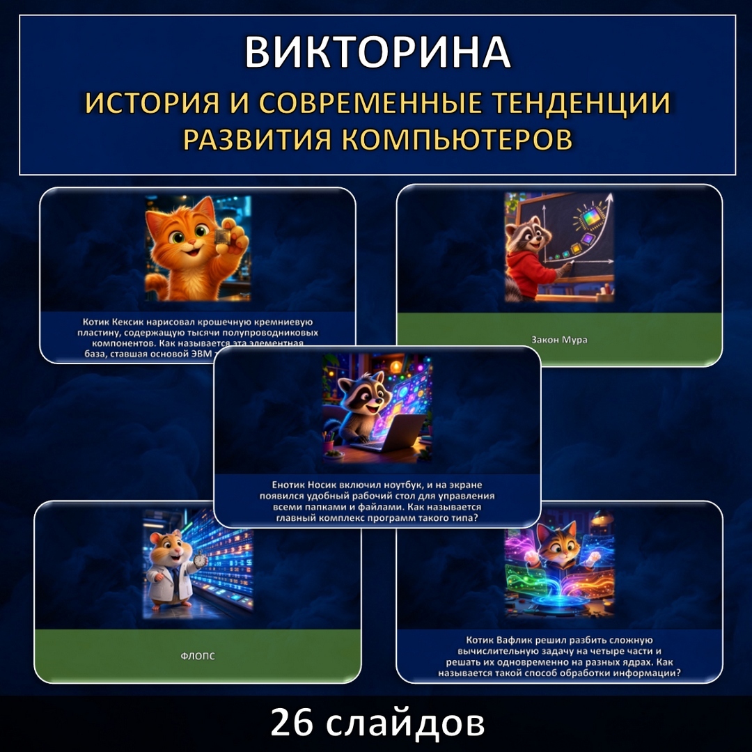 Викторина по теме «История и современные тенденции развития компьютеров», презентация